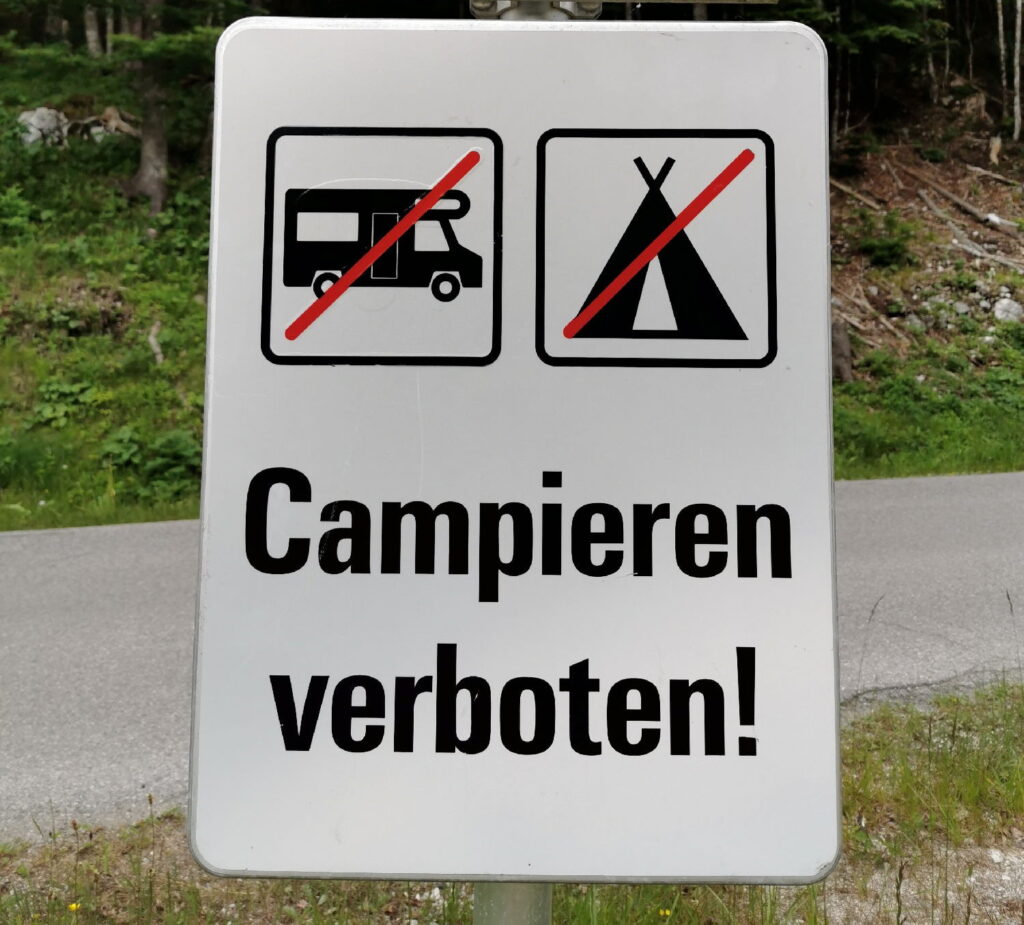 Kaiserklamm Camping verboten